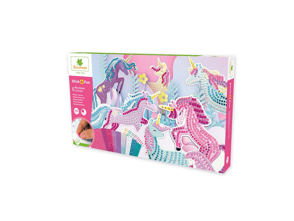 Sycomore Stick & Fun - XXL kreativní sada - mozaika - jednorožci