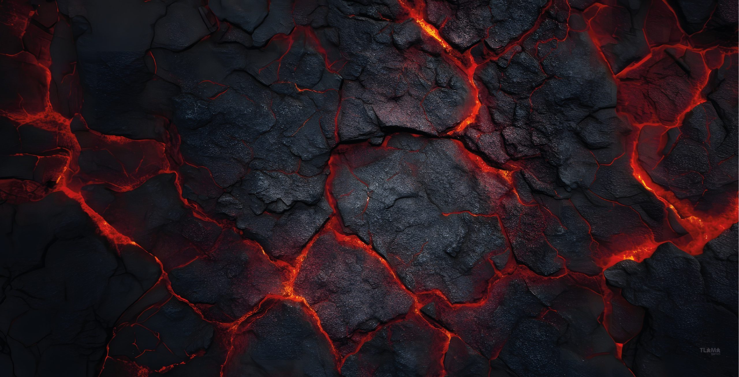 TLAMA games Herní podložka (playmat) 180 x 90 cm (6'x3') - různé motivy Varianta: Láva (Lava) (neoprenová