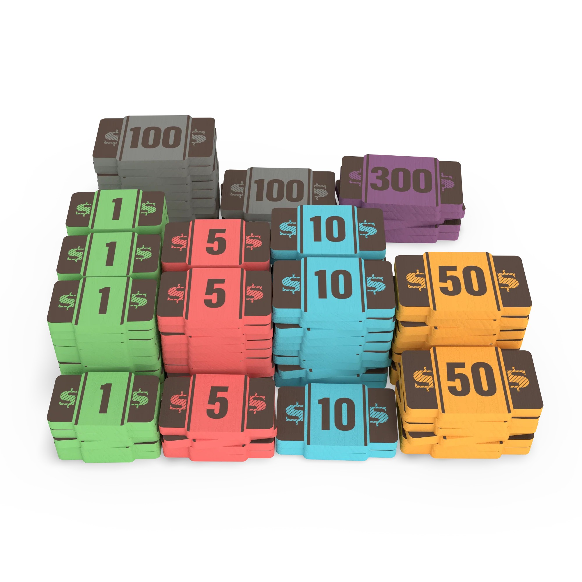 TLAMA games Speakeasy - dřevěné žetony peněz (Wooden Money Tokens)