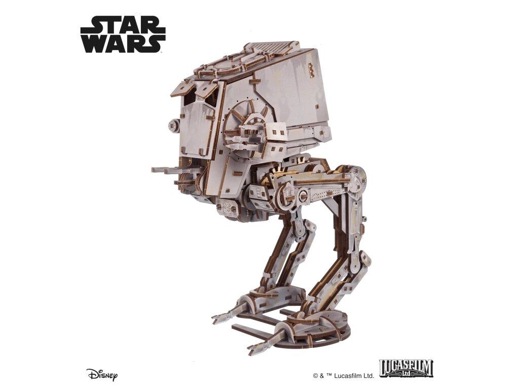 Ugears Star Wars AT-ST kráčedlo (3D dřevěná mechanická skládačka)