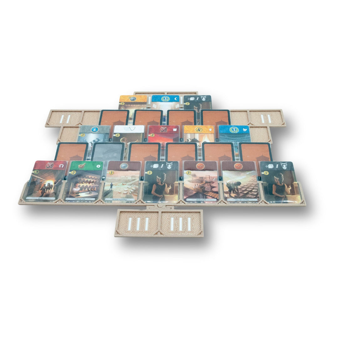 Woodneq 7 Divů světa: Duel - layout Varianta: Standard černá NENÍ HRA! layout: 7 Wonders Duel