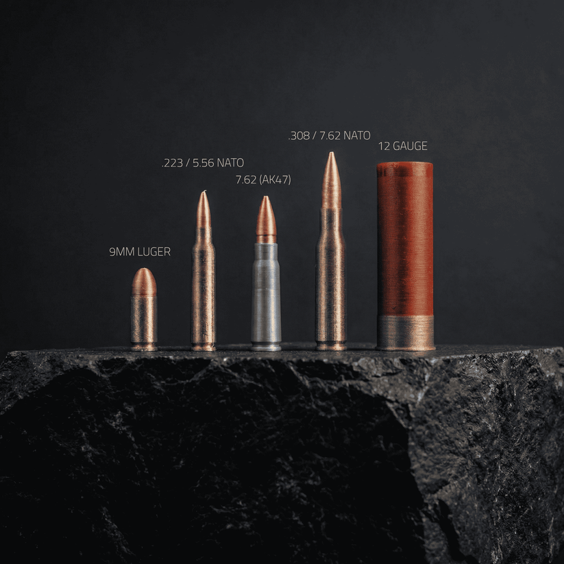 Woodneq Náboje - sada vylepšených žetonů do deskových her Varianta: 9mm Luger